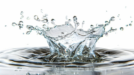 Water splash isolated on white background