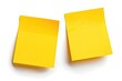 © MKBD - yellow 2 sticky post it note isolated on white background white
