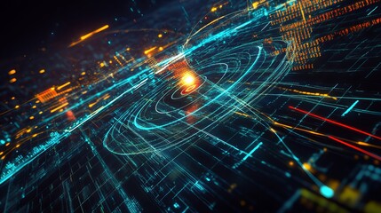 explore a detailed illustration showcasing the intricacies of digital radar signals. this visual rep