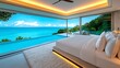 © Raitalinn - A bedroom with an infinity pool overlooking the ocean, luxury in every detail.