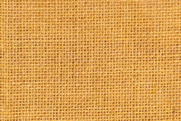 Top view natural vintage texture of brown old grunge burlap, sackcloth background.