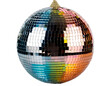© MSTKolpana - lustrous disco mirror ball with rainbow-colored reflections, chopped out