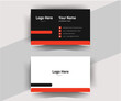 © Oild - Red and black color business card design. Clean professional business card template, visiting card.