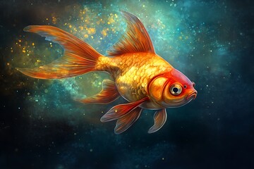 Canvas Print - goldfish in aquarium