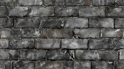 Poster - Harsh grunge grey brick pattern