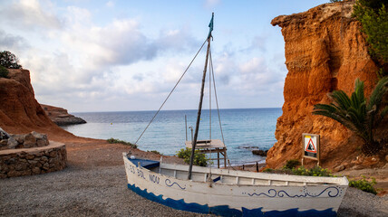 Cap des Bou , near Cala Comte beaches, Sant Josep de Sa Talaia, Ibiza, Balearic Islands, Spain