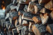 © mohamed - Close-Up of Firewood Pile in Natural Light
