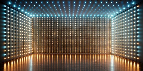 Wall Mural - Abstract background of glowing light wall, creating a mesmerizing visual display