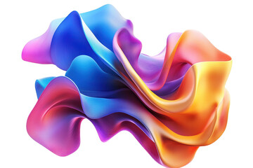 Colorful abstract 3D rendering with vibrant, flowing shapes in a spectrum of hues, creating a dynamic, artistic visual experience.