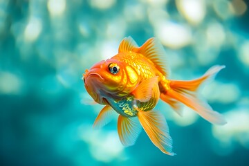 Canvas Print - goldfish in aquarium