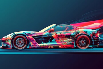 Sticker - sports car