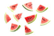 © Sodapeaw - Fresh watermelon slices on a transparent background. showcasing vibrant red fruit with green rind, perfect for summer themes and healthy eating concepts.