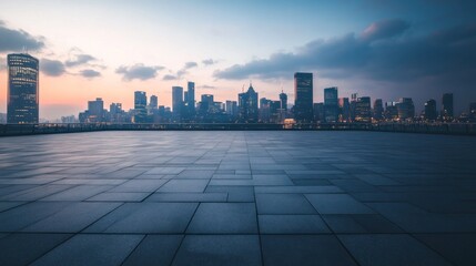 Wall Mural - Cityscape at Dusk