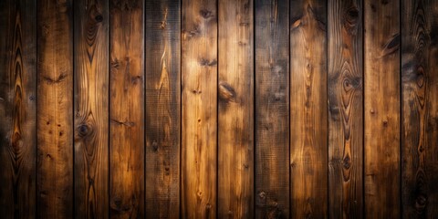 Poster - Old grunge dark textured wooden background with teak wood paneling