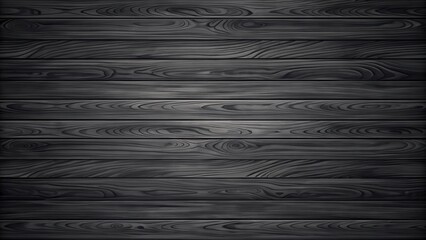 Poster - Dark and elegant seamless black wood texture for floor and wall background