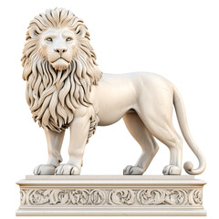 A majestic lion sculpture, intricately designed, symbolizing strength and courage, perfect for decoration or artistic representation.