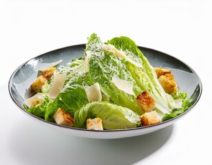 Caesar salad isolated on white background