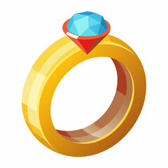 Sticker - 3d golden ring