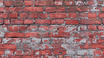 Canvas Print - Background of weathered red brick wall