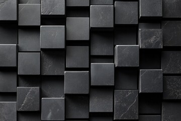 Abstract Black Cubes