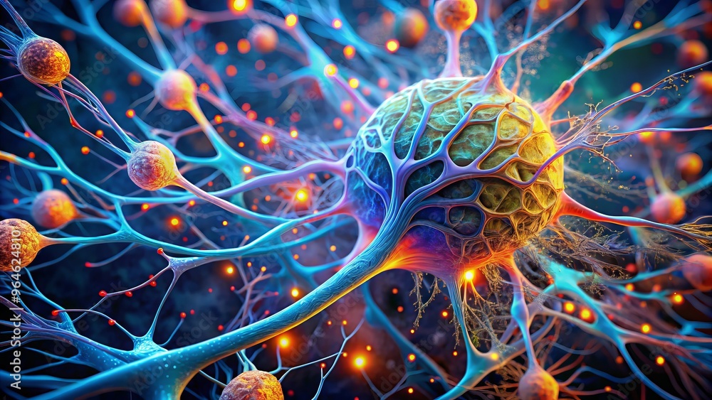 cerebral cortex microscopic exploration Stock Illustration | Adobe Stock