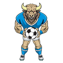 Canvas Print - buffalo mascot football vector illustration design