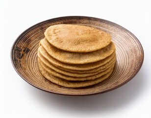 Khakhra indian food isolated on a white background