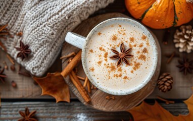 Wall Mural - Warm Autumn Drink