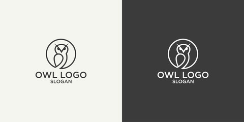  illustration of owl luxury logo. owl logo. Design logos, icons and business cards. Premium vector.