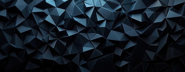 Abstract dark blue texture with geometric triangular shapes creating a modern and artistic background.