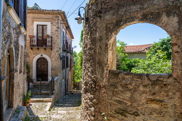 Wall Mural - Scenic view in Roccasecca, ancient village in the Province of Frosinone, Lazio, Italy.