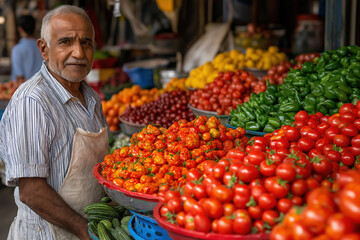 Wall Mural - vegetables at the market