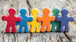 © VicPhoto - Figuras de colores representando la unión y las relaciones personales