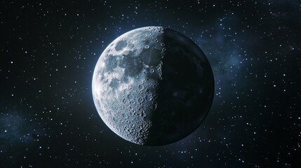 Wall Mural - Majestic Moon in Space