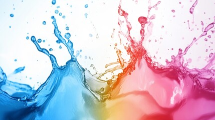 Wall Mural - Colorful Water Splash