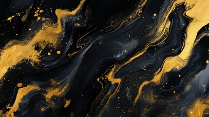 Elegant Black and Gold Abstract Background