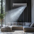 © tope007 - An air conditioning unit blowing out cool air into a room, AI Generative
