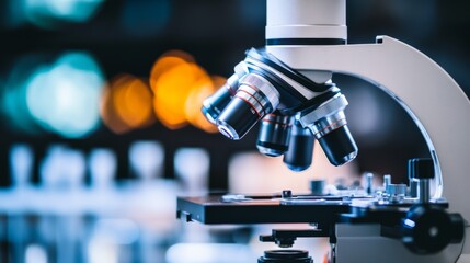 Wall Mural - modern microscope in laboratory