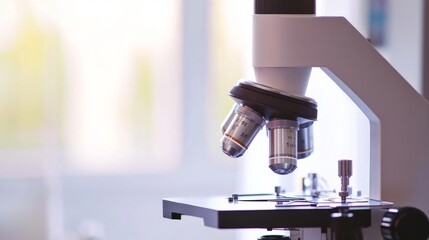 Wall Mural - laboratory microscope in focus