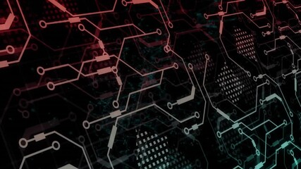 Poster - Animation of data processing over computer circuit board