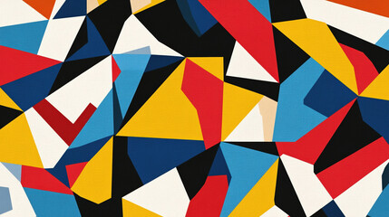 Wall Mural - A colorful abstract design with a lot of different shapes and colors