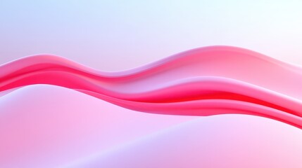 Wall Mural - A pink wave with a white background