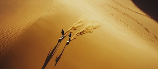 Canvas Print - Sandboarding Adventure in the Desert