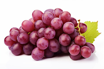 Wall Mural - grape bouquet on isolated white background