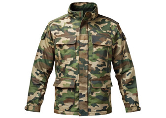 Camo Jacket on transparent background.