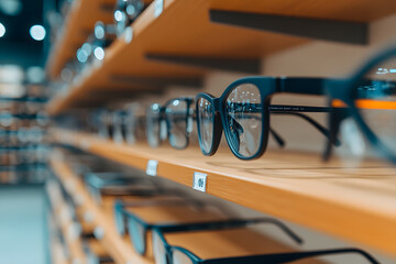 Display Rack of Eyeglasses in a Store | Stylish and Affordable Eyewear for Every Customer