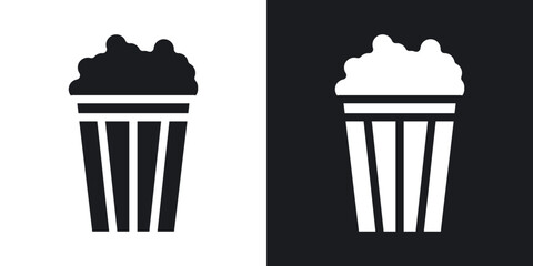 Wall Mural - Popcorn solid filled icons