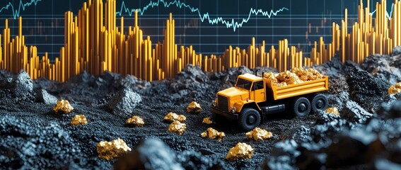 Changing commodity prices and resource demand impacting heavy equipment transportation and industrial workflow processes in mining