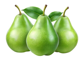 green pears  isolated on transparent background png