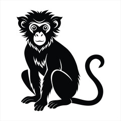 Wall Mural - monkey silhouette vector